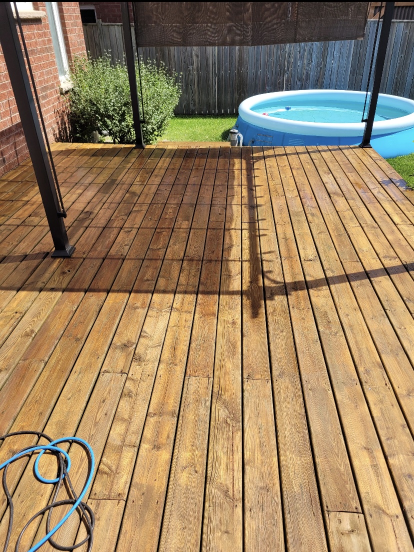 After Pressure washing a deck
